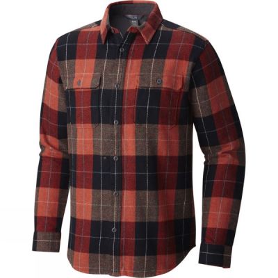 Camisa Mountain Hardwear Walcott Manga Larga Hombre - Rojas - Chile HVT752394